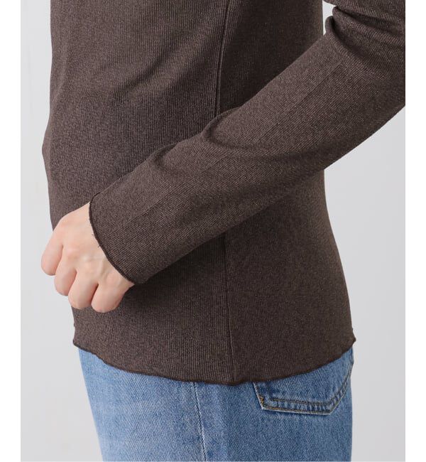  「【洗える】ラメリブハイネックカットソー」|Tシャツ・カットソー|