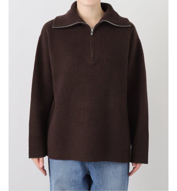  「ANNUAL/アニュアル カシミヤミックスハーフジッププルオーバー」|ニット・セーター|