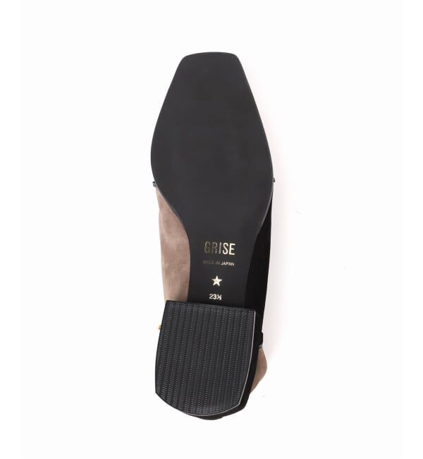 GRISE「GRISEレザースクエアクロスシームアンクルフラット」|その他|