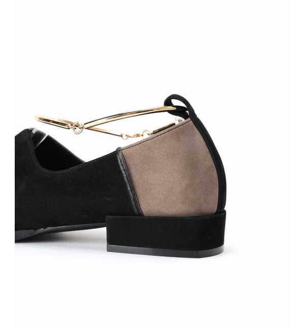 GRISE「GRISEレザースクエアクロスシームアンクルフラット」|その他|