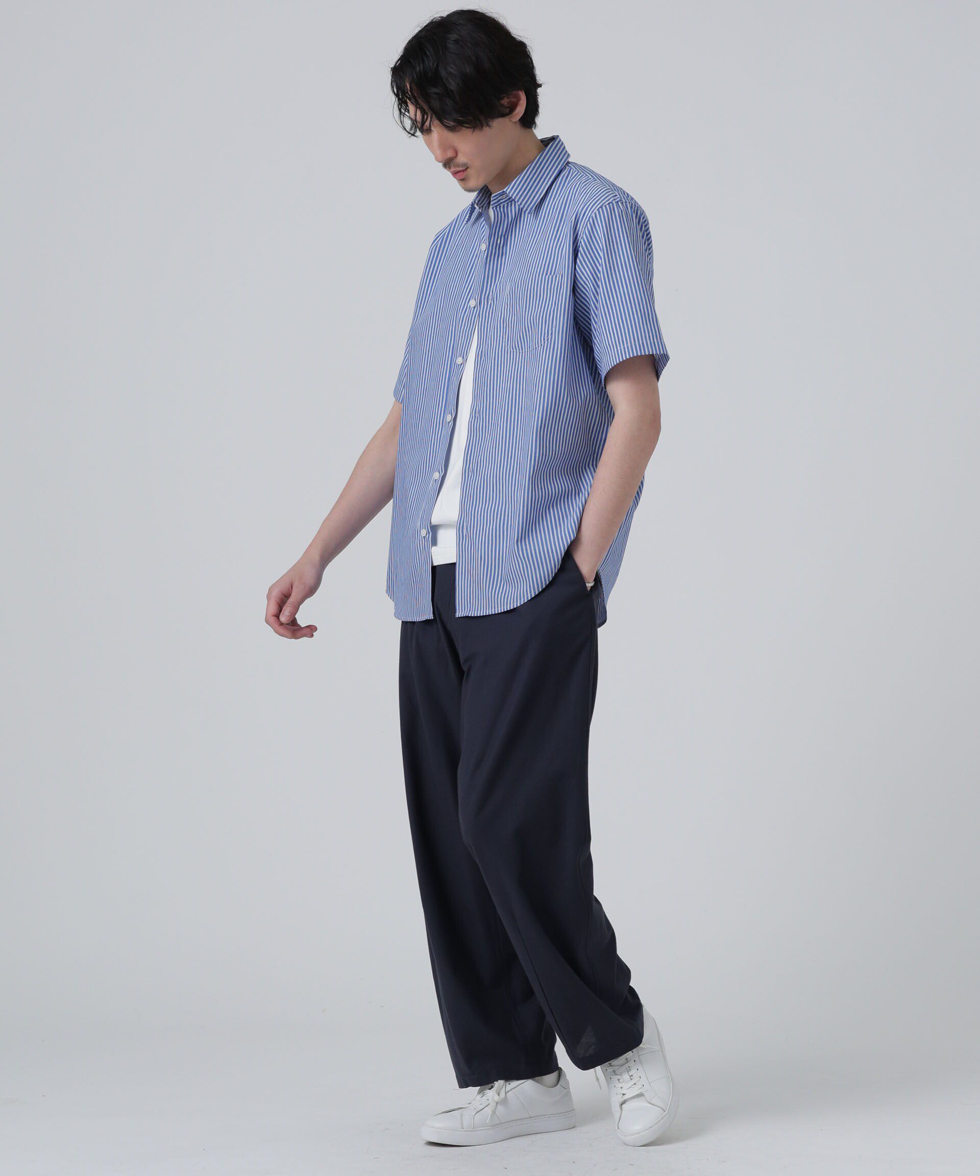nano･universe「LB.03/「ICE FLOW LINEN」バリエーションシャツ 半袖」|シャツ・ブラウス|