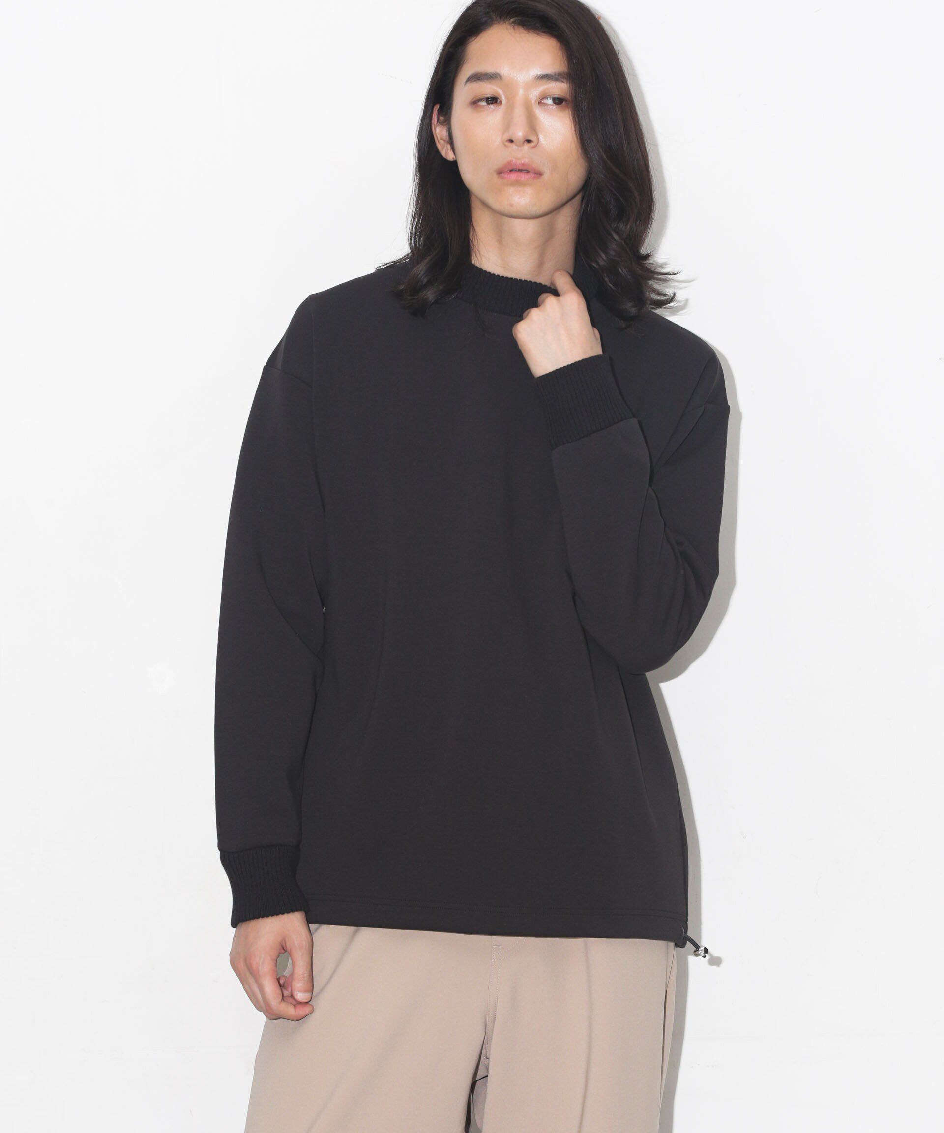 nano･universe「ダンボールドローストリングリブプルオーバー」|Tシャツ・カットソー|