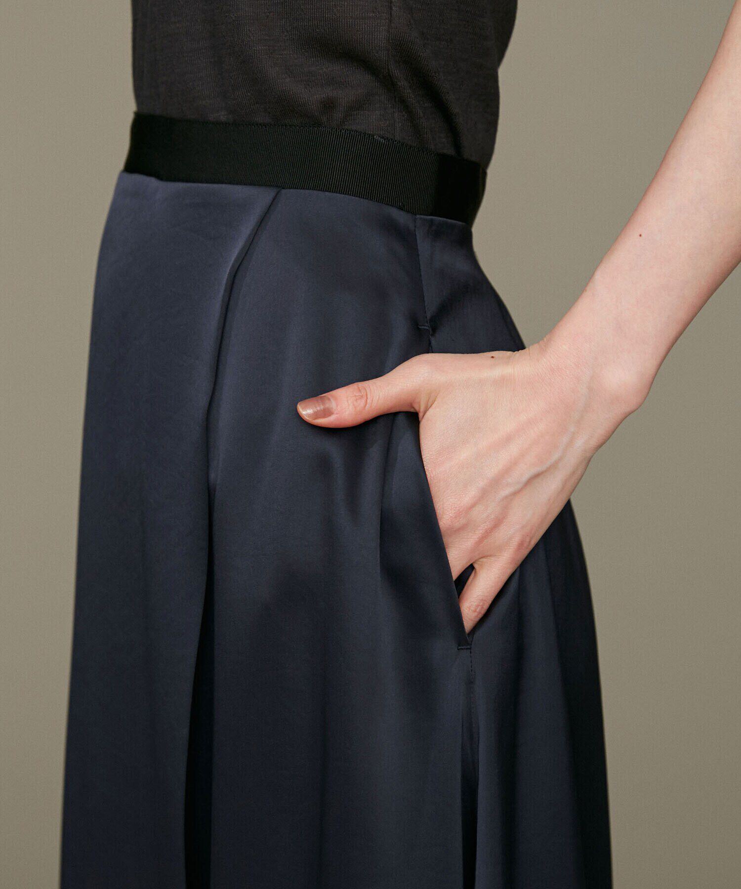 nano･universe「LB.01/イレヘムサテンウォッシュスカート」|スカート|