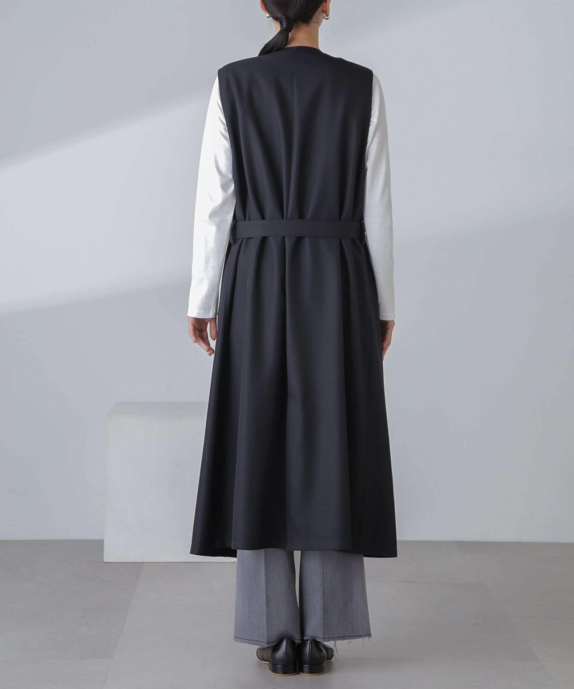 nano･universe「撥水&花粉ガード加工ロングジレ」|ベスト・ジレ|