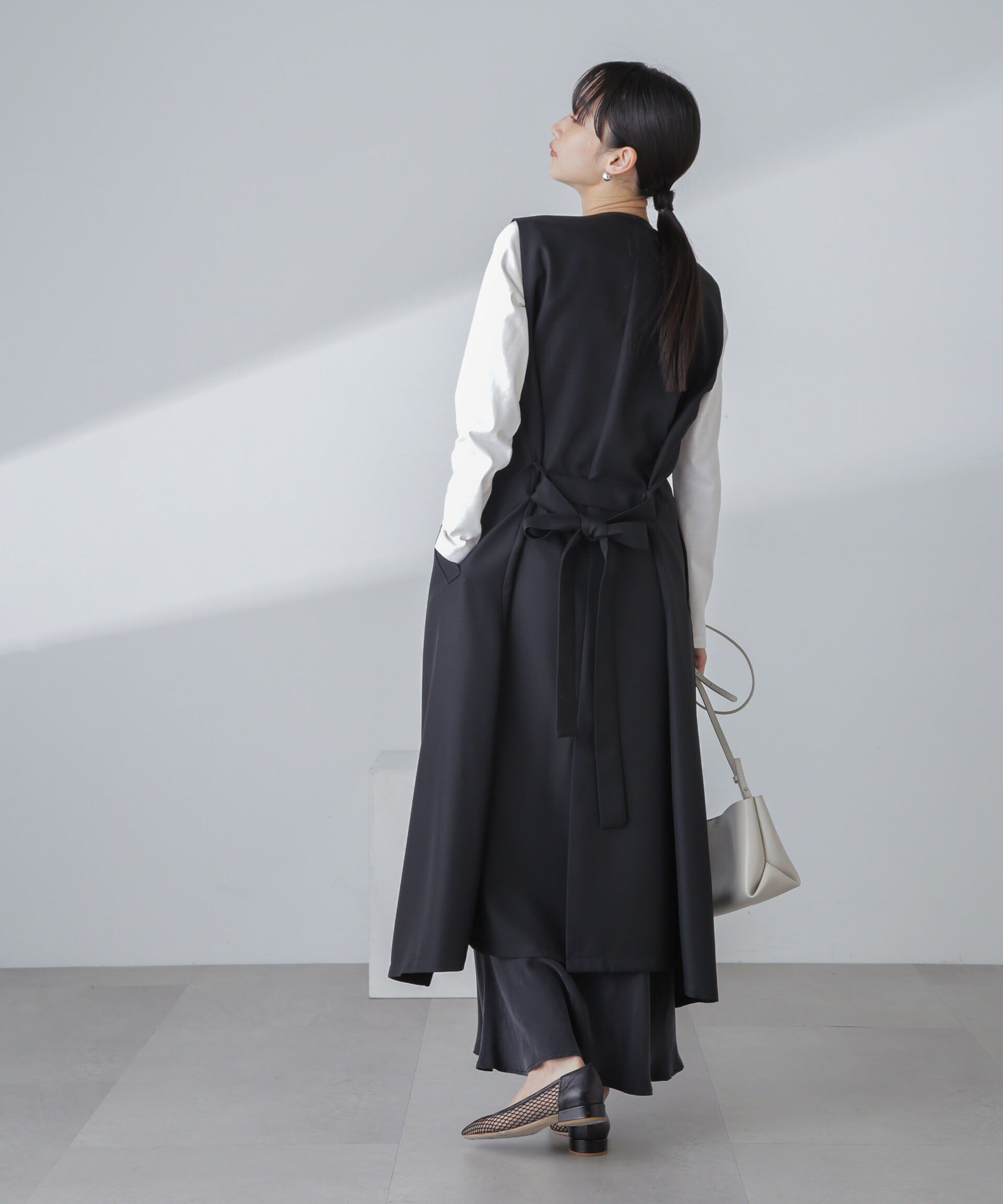 nano･universe「撥水&花粉ガード加工ロングジレ」|ベスト・ジレ|