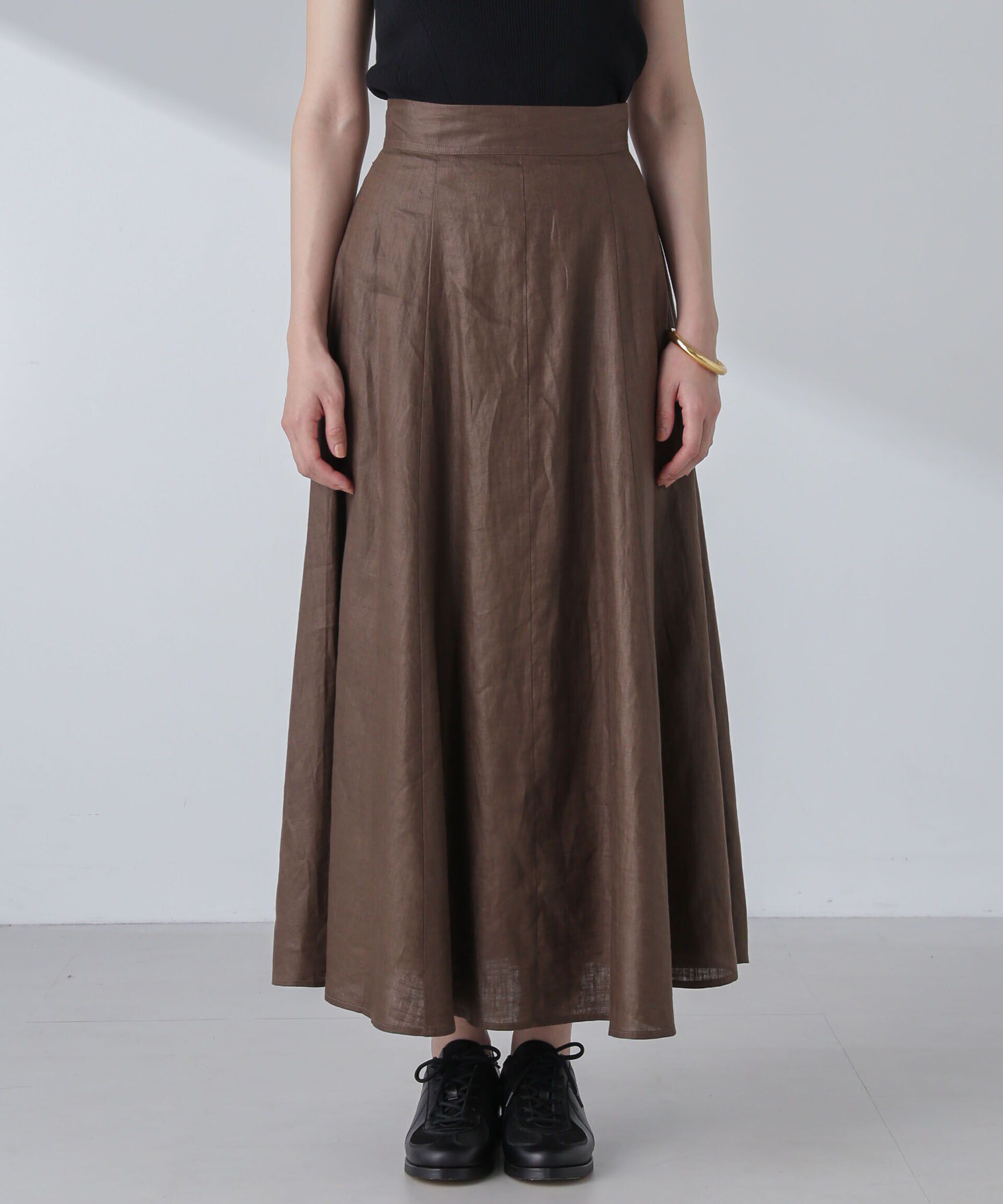 nano･universe「リネンフレアスカート(セットアップ可)」|スカート|