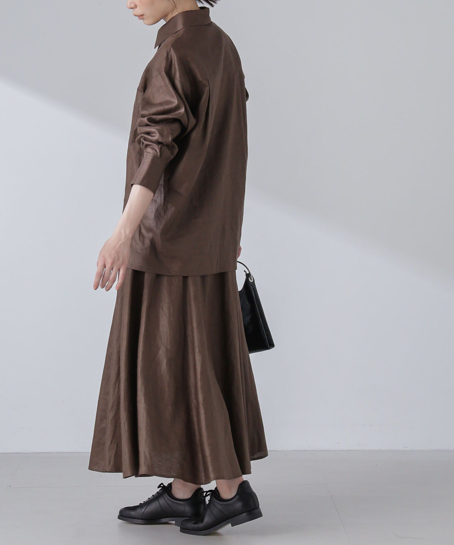 nano･universe「リネンフレアスカート(セットアップ可)」|スカート|