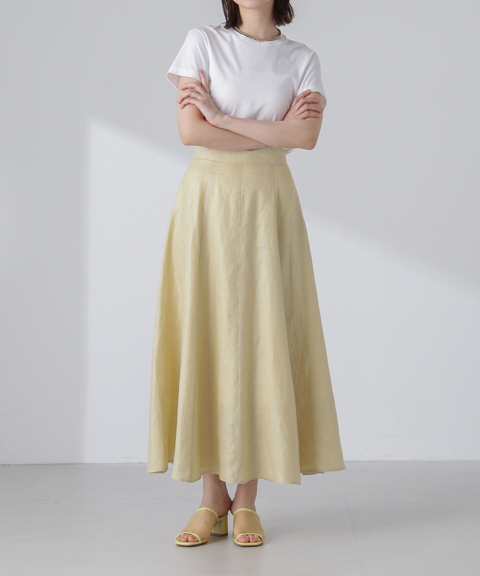 nano･universe「リネンフレアスカート(セットアップ可)」|スカート|