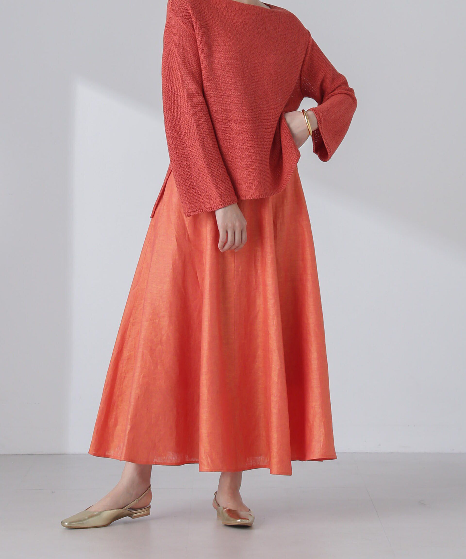 nano･universe「リネンフレアスカート(セットアップ可)」|スカート|