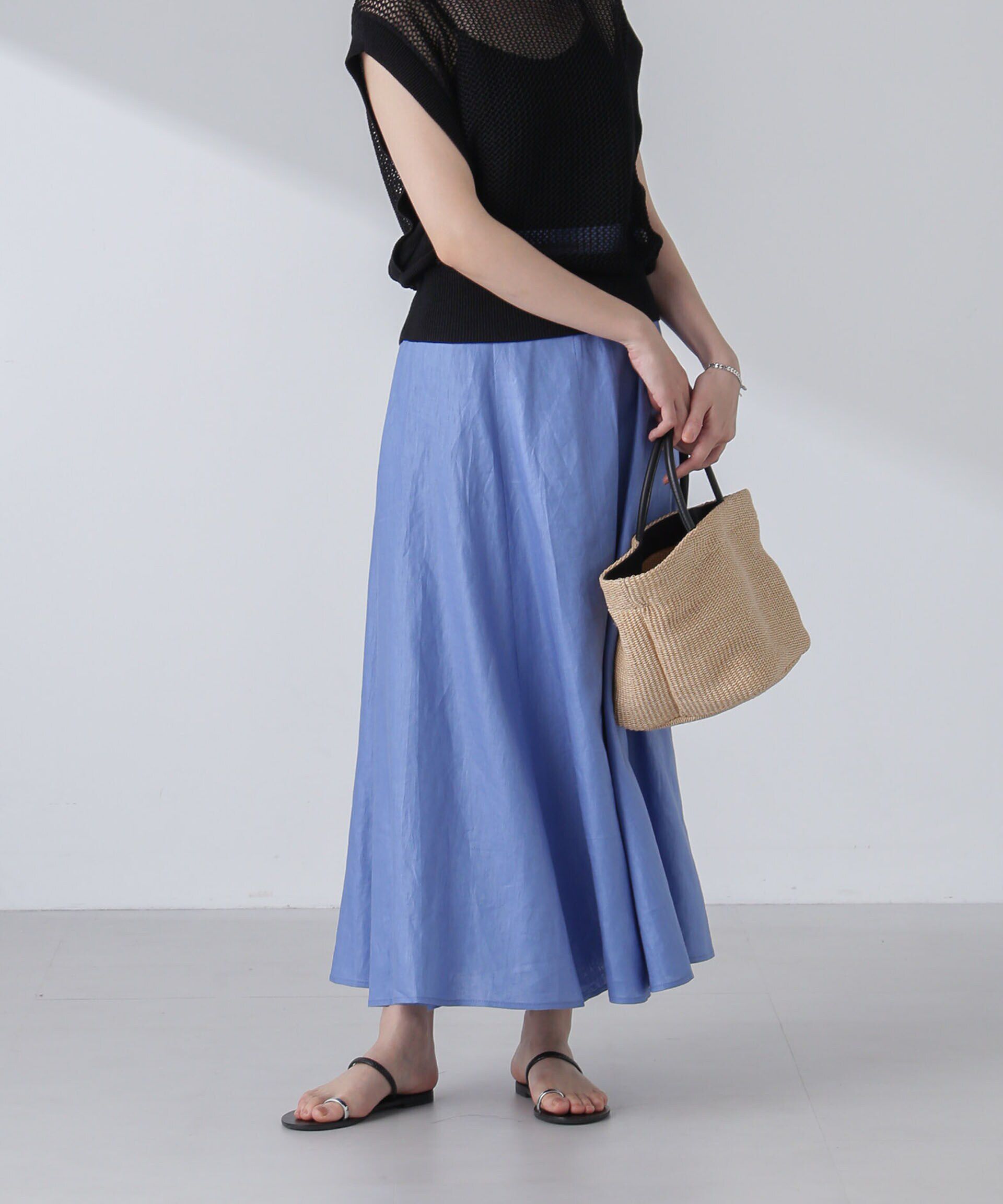 nano･universe「リネンフレアスカート(セットアップ可)」|スカート|