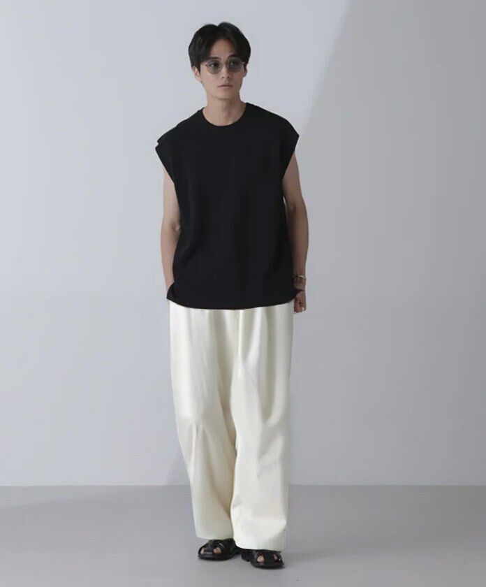 nano･universe「14ゲージミラノリブニット タンクトップ(手洗い可能)」|ニット・セーター|