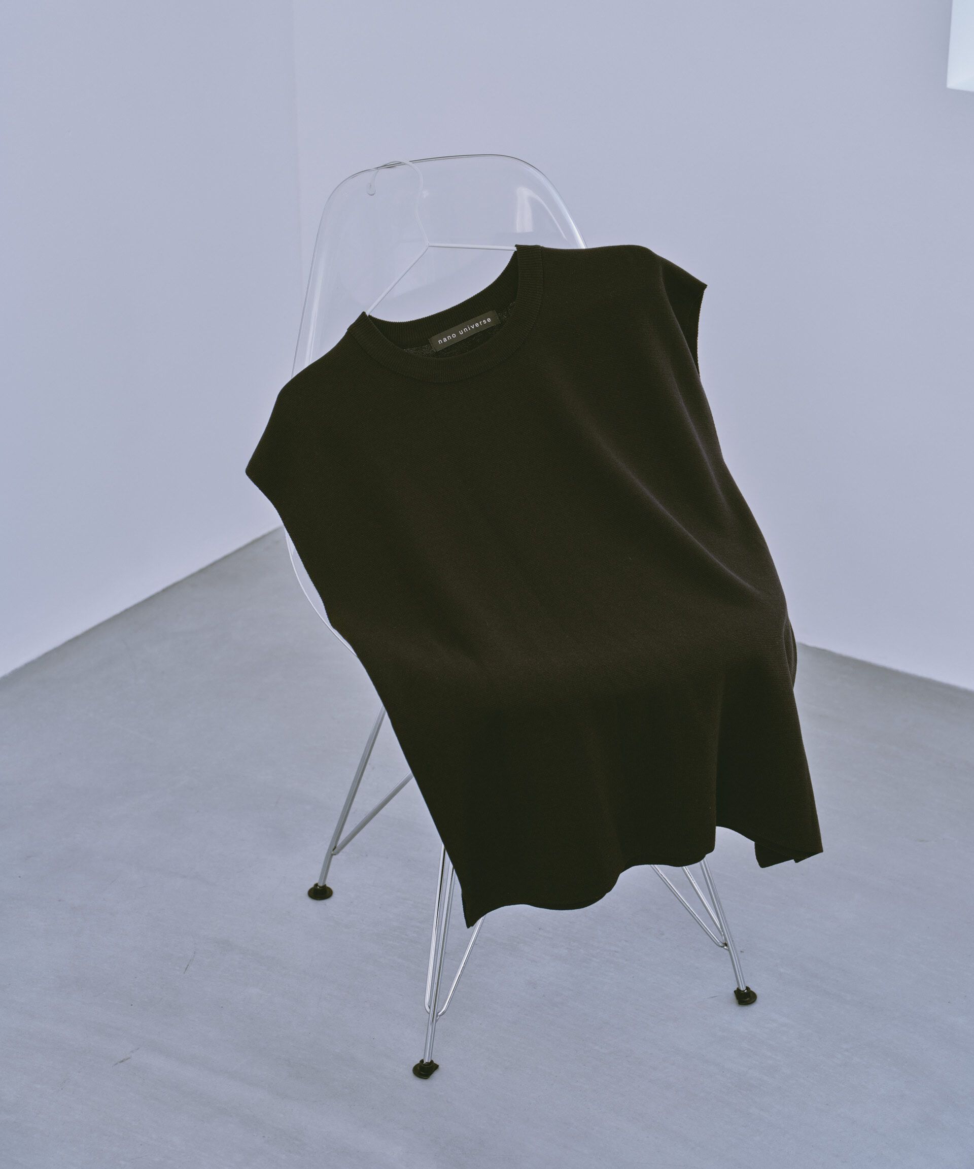 nano･universe「14ゲージミラノリブニット タンクトップ(手洗い可能)」|ニット・セーター|