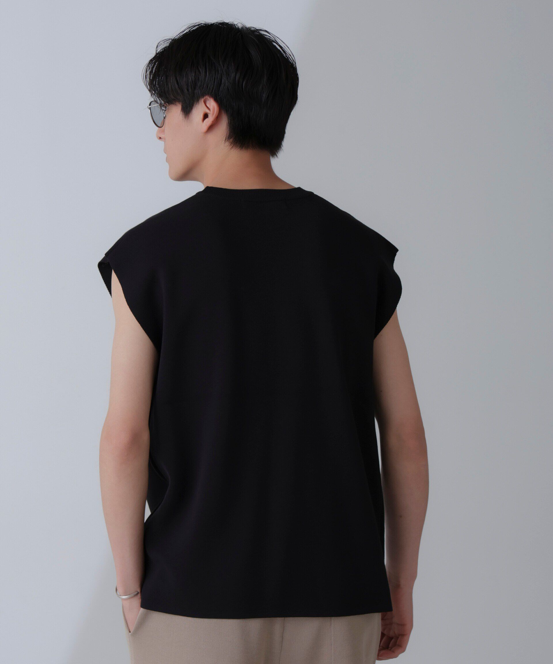 nano･universe「14ゲージミラノリブニット タンクトップ(手洗い可能)」|ニット・セーター|