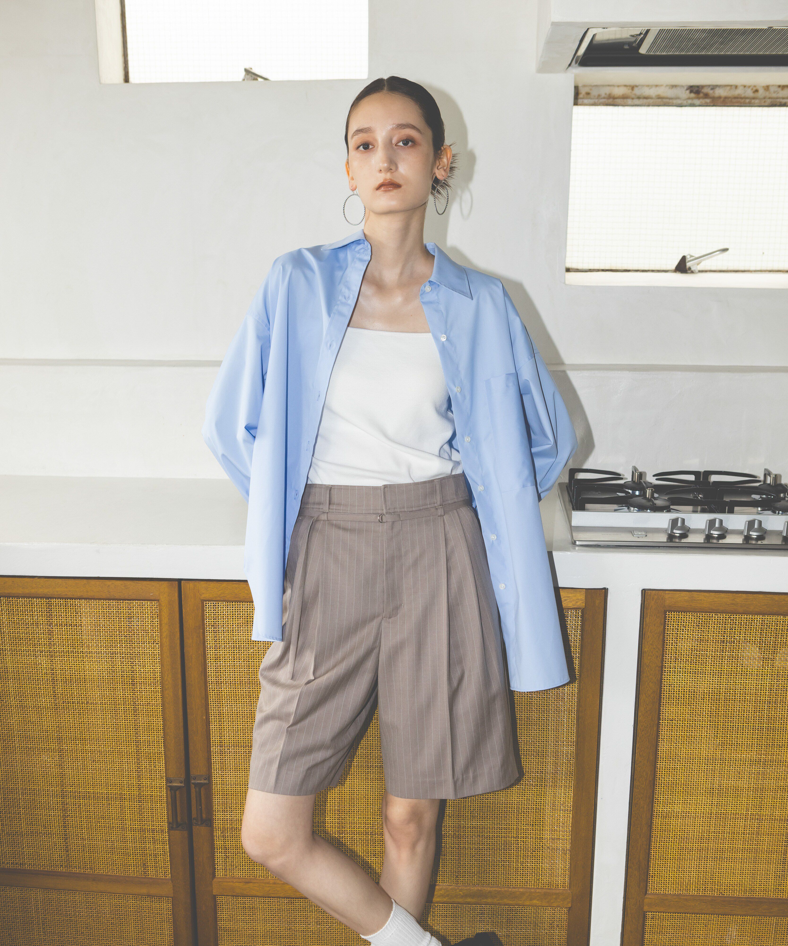 nano･universe「バッククロスオーバーシャツ」|シャツ・ブラウス|