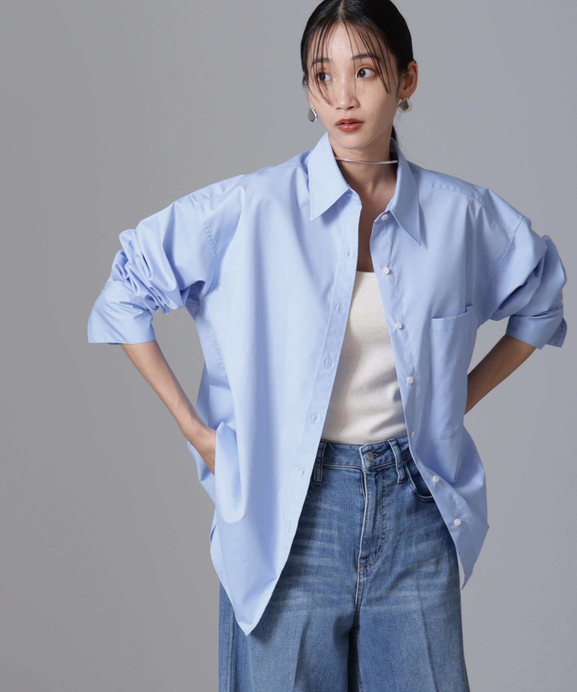 nano･universe「バッククロスオーバーシャツ」|シャツ・ブラウス|