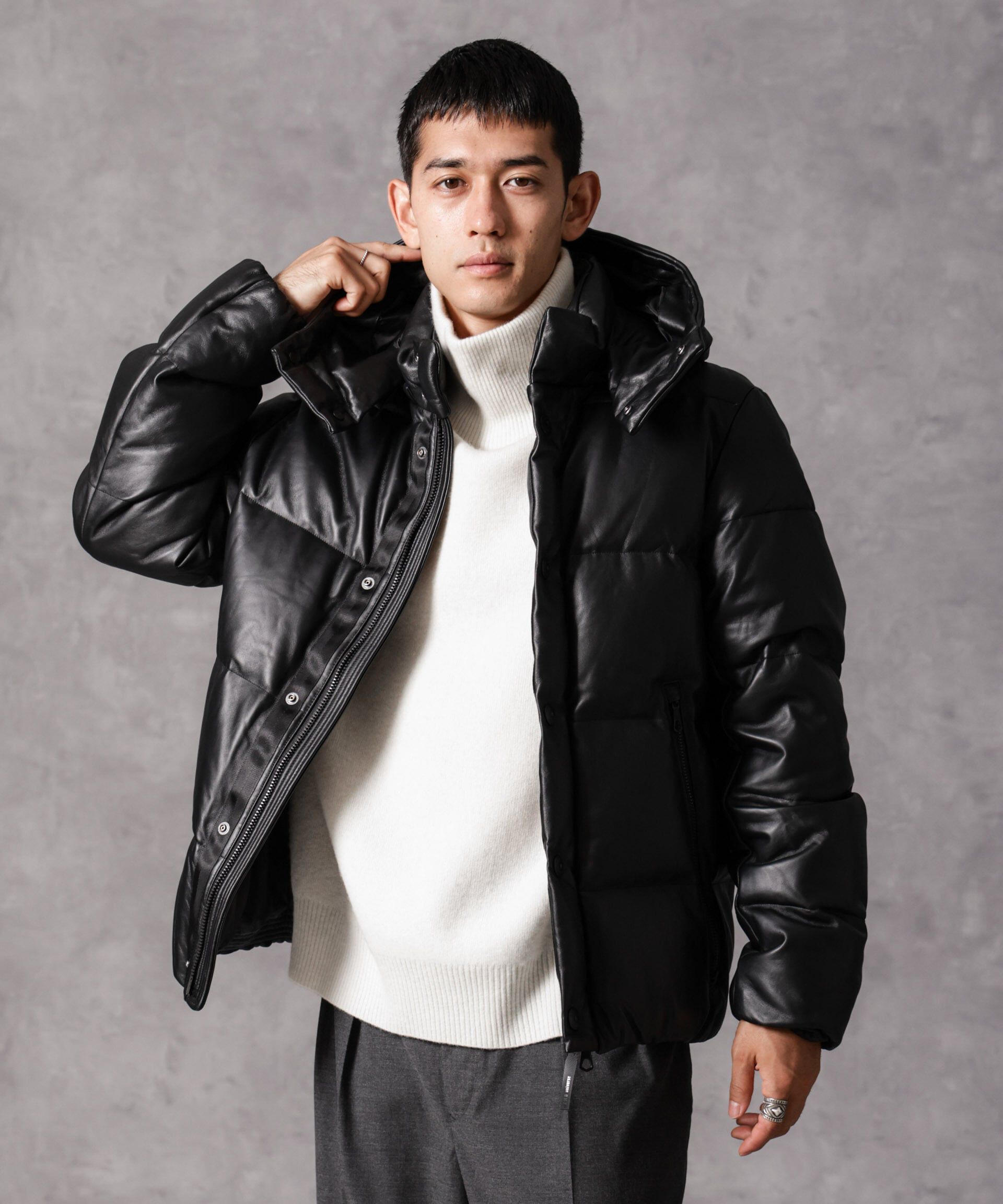 nano･universe「「西川ダウン(R)」ラムレザーG2ダウン」|ダウン|