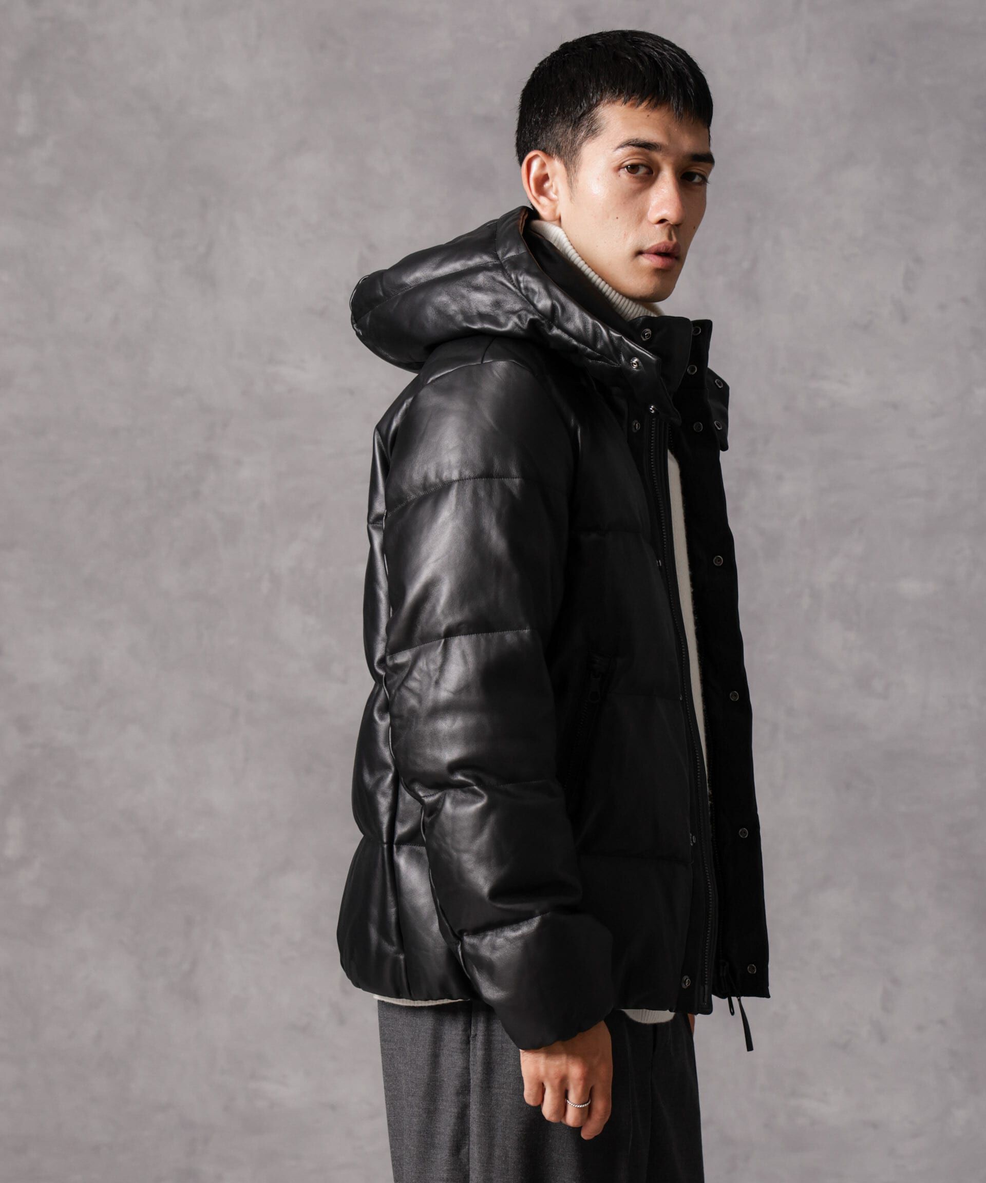 nano･universe「「西川ダウン(R)」ラムレザーG2ダウン」|ダウン|