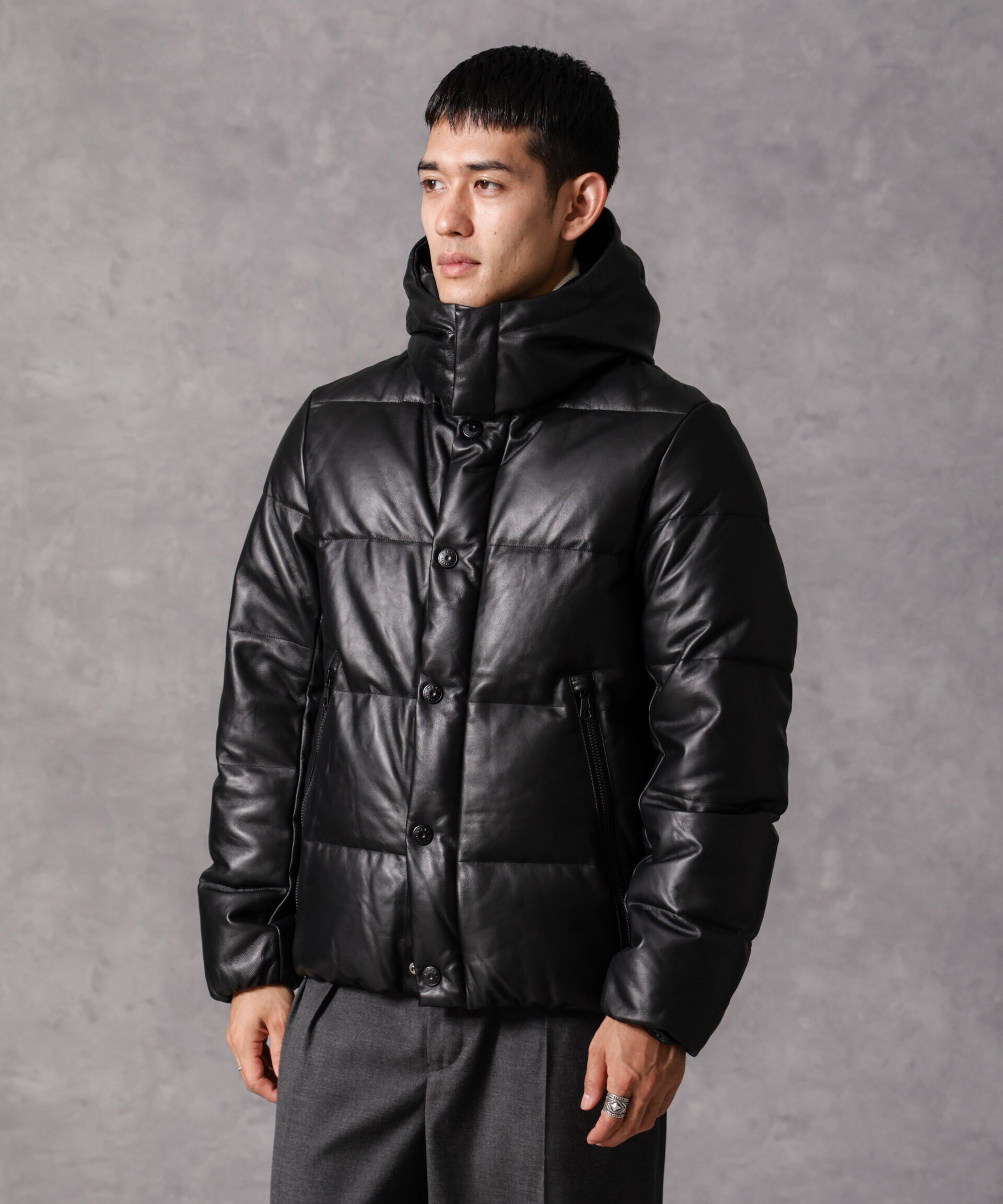 nano･universe「「西川ダウン(R)」ラムレザーG2ダウン」|ダウン|