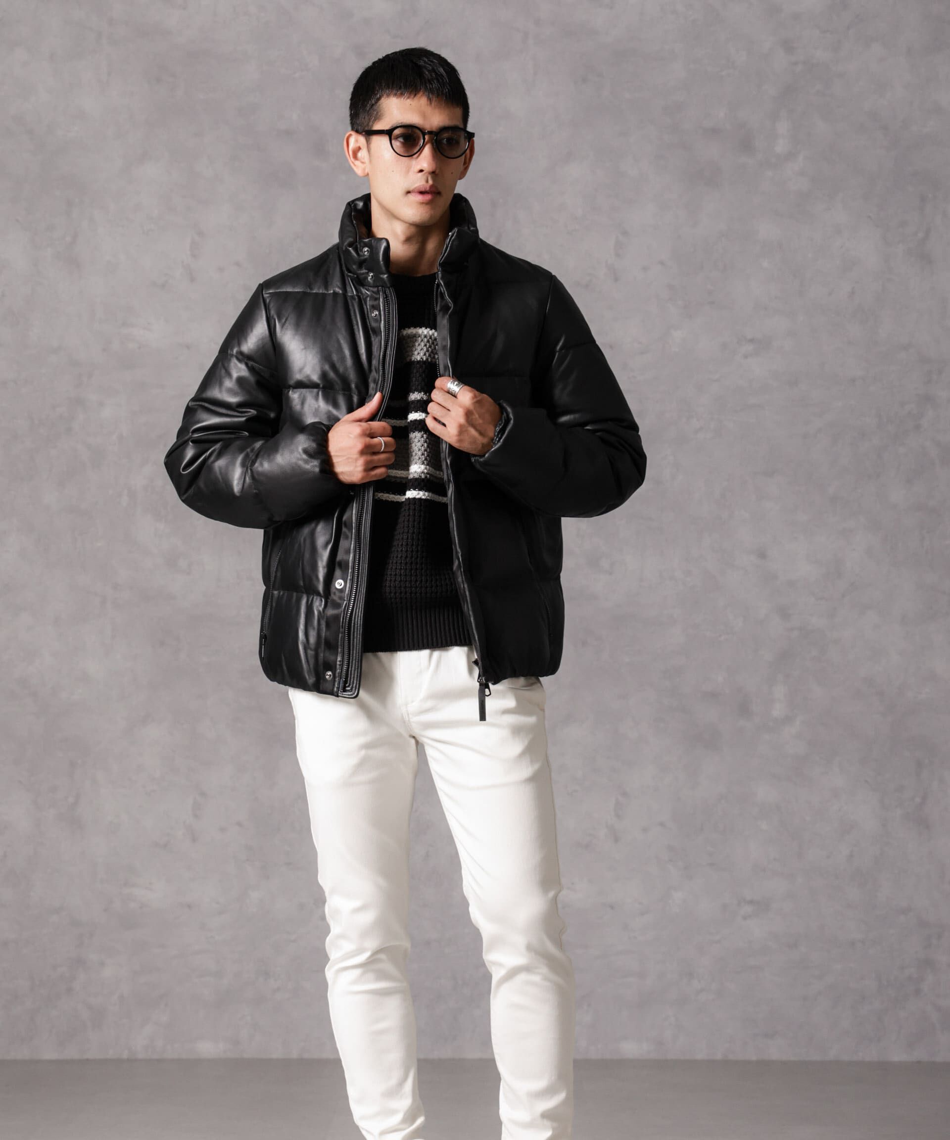 nano･universe「「西川ダウン(R)」ラムレザーG2ダウン」|ダウン|