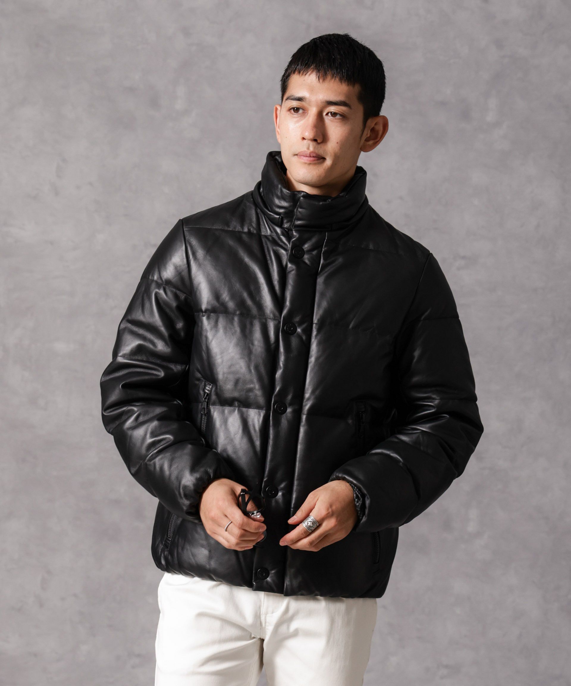 nano･universe「「西川ダウン(R)」ラムレザーG2ダウン」|ダウン|