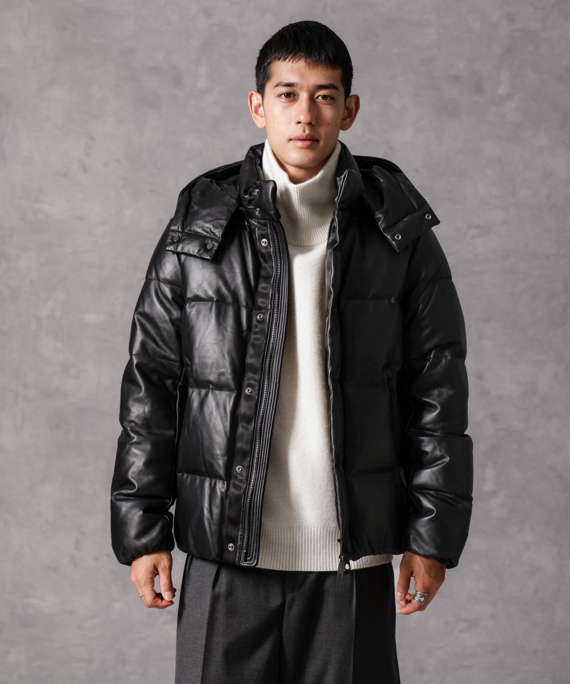 nano･universe「「西川ダウン(R)」ラムレザーG2ダウン」|ダウン|