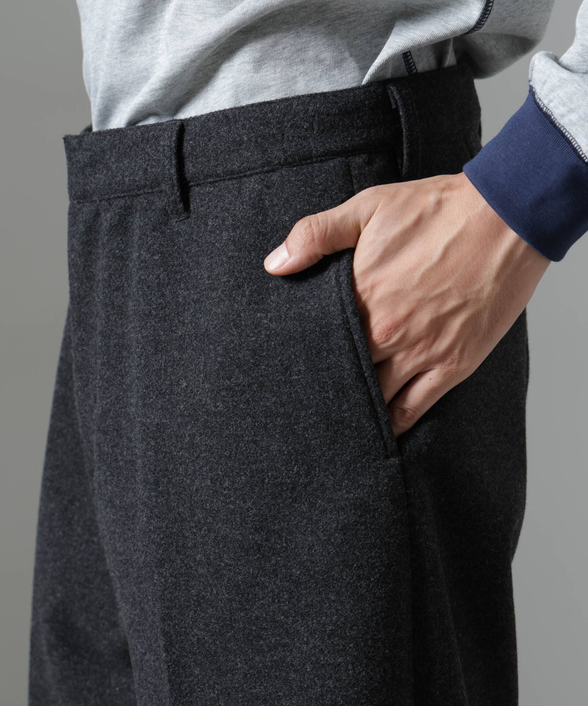 nano･universe「「NJ/CLUB」HOMESTOCK ジャージーストレートパンツ(セットアップ可)」|チノ|