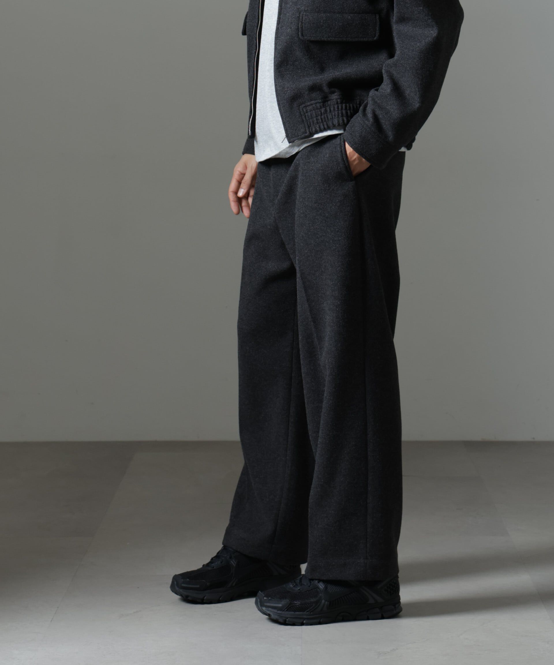 nano･universe「「NJ/CLUB」HOMESTOCK ジャージーストレートパンツ(セットアップ可)」|チノ|