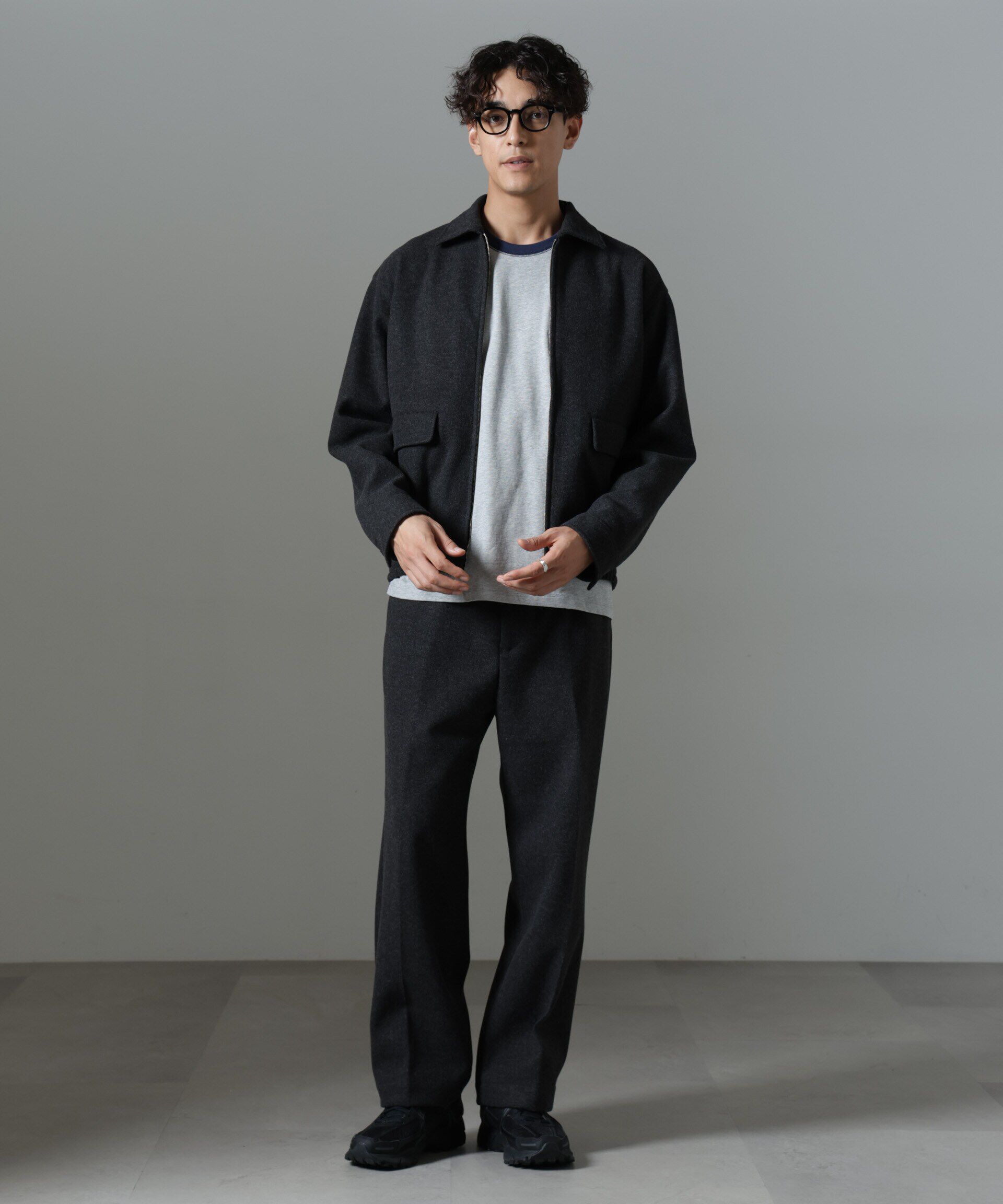 nano･universe「「NJ/CLUB」HOMESTOCK ジャージーストレートパンツ(セットアップ可)」|チノ|