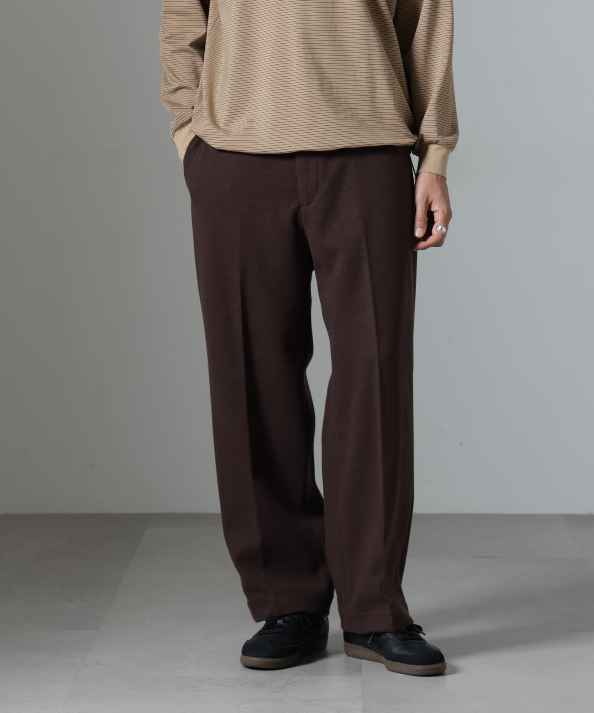 nano･universe「「NJ/CLUB」HOMESTOCK ジャージーストレートパンツ(セットアップ可)」|チノ|