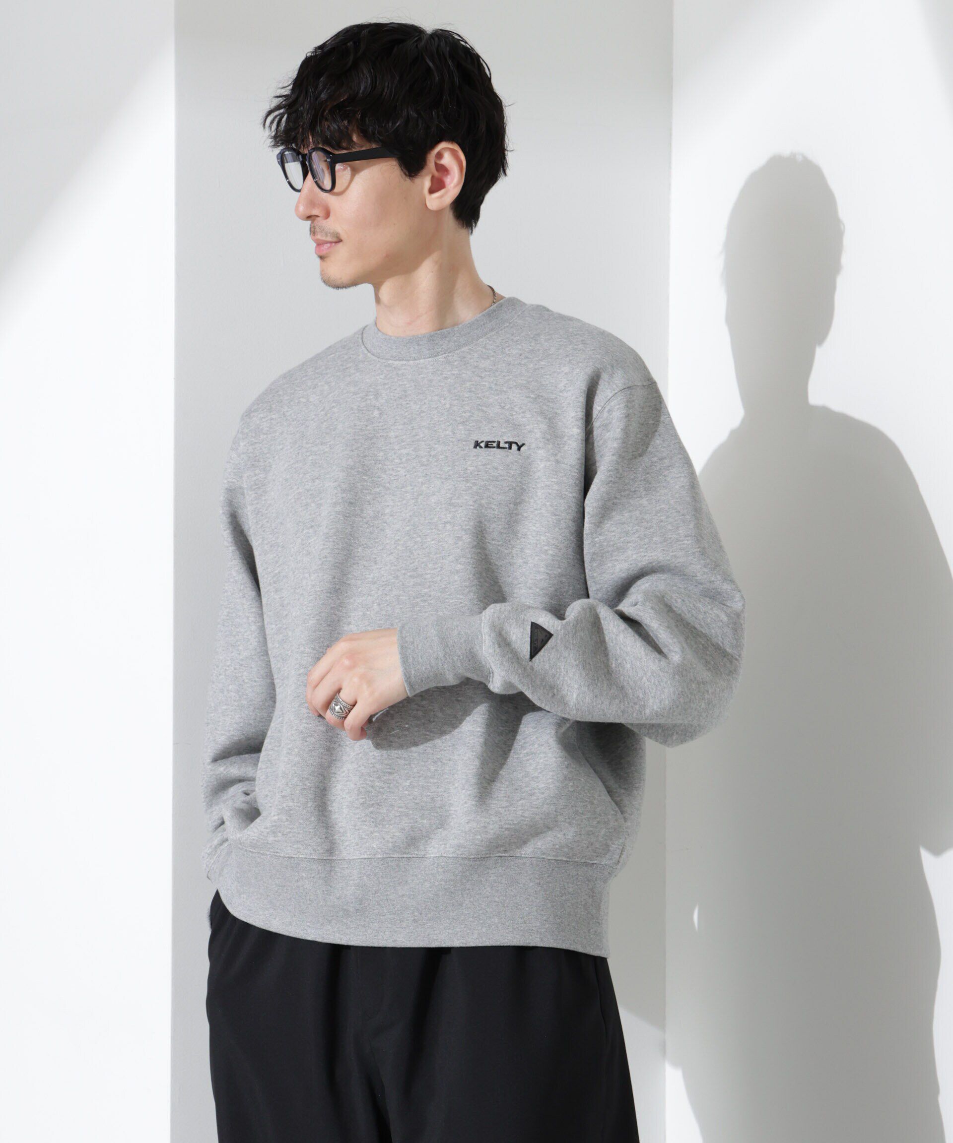nano･universe「｢KELTY&times;NANO universe｣ミニロゴクルーネックスウェット」|Tシャツ・カットソー|グレー