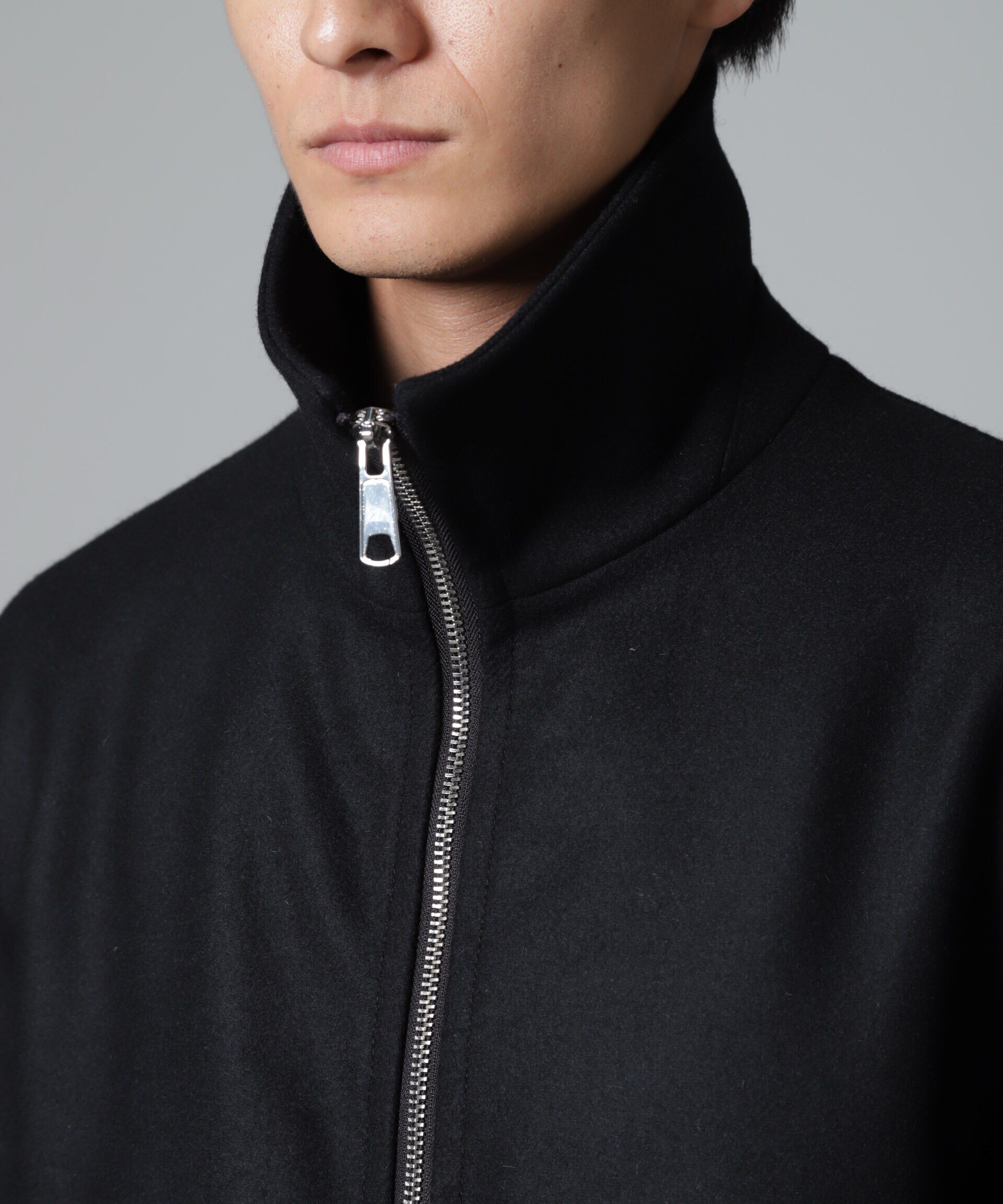 nano･universe「ハードプレスメルトンジップアップブルゾン」|ブルゾン・スタジャン|