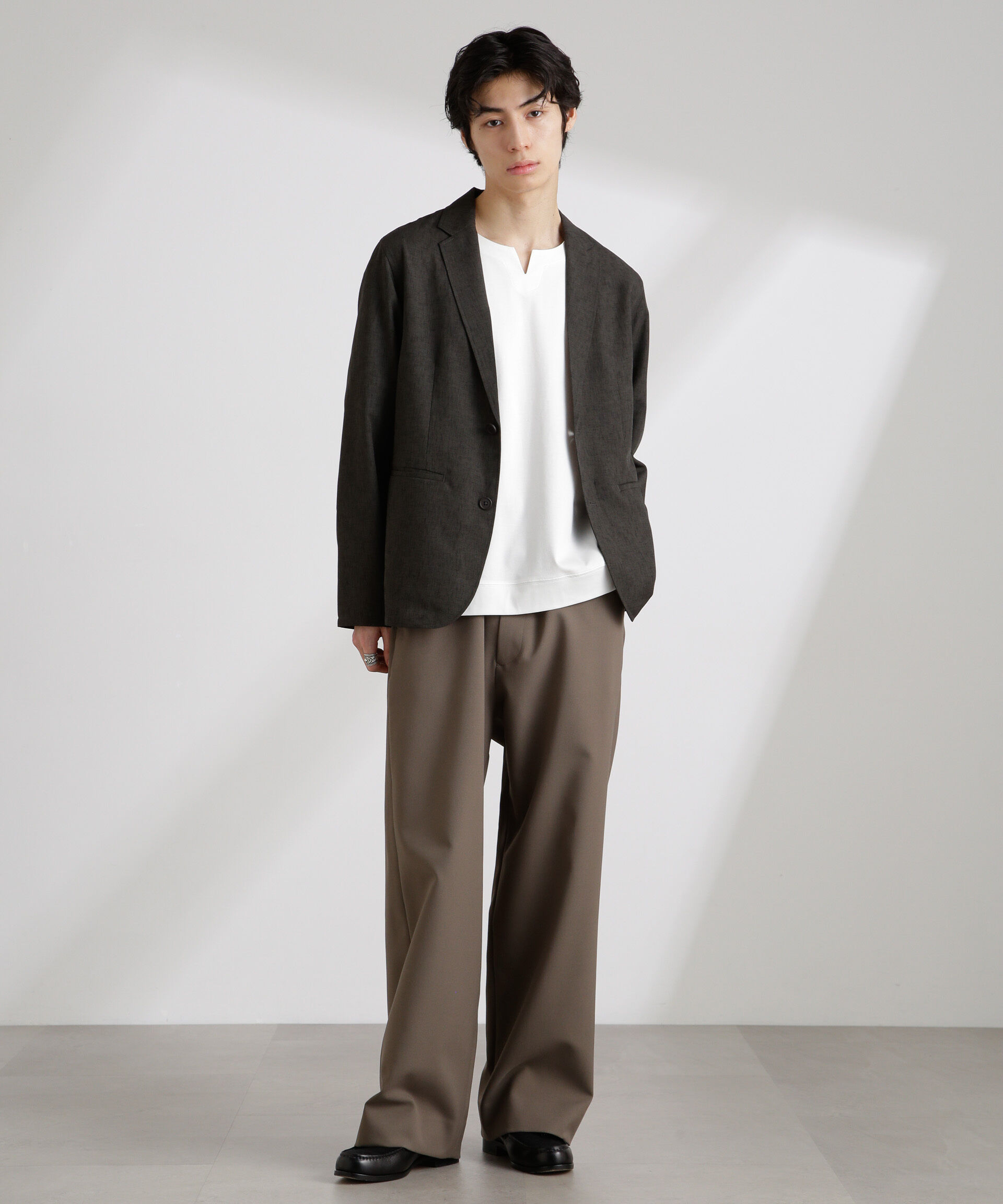 nano･universe「テックリネンライトジャケット」|テーラードジャケット|