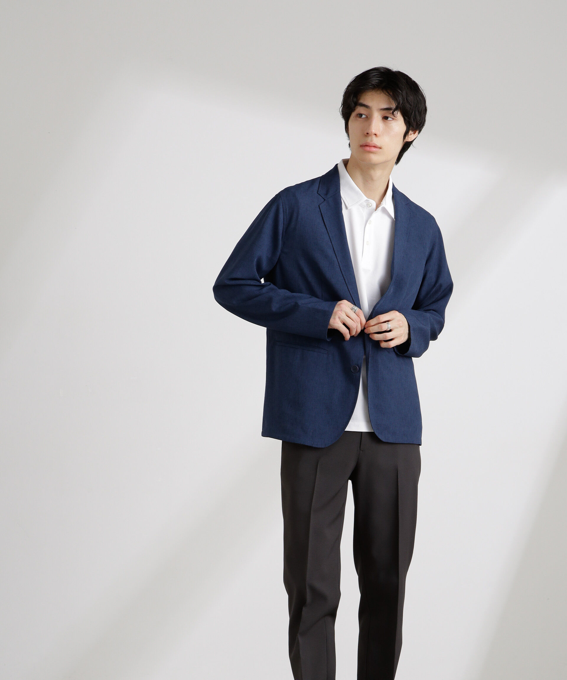 nano･universe「テックリネンライトジャケット」|テーラードジャケット|