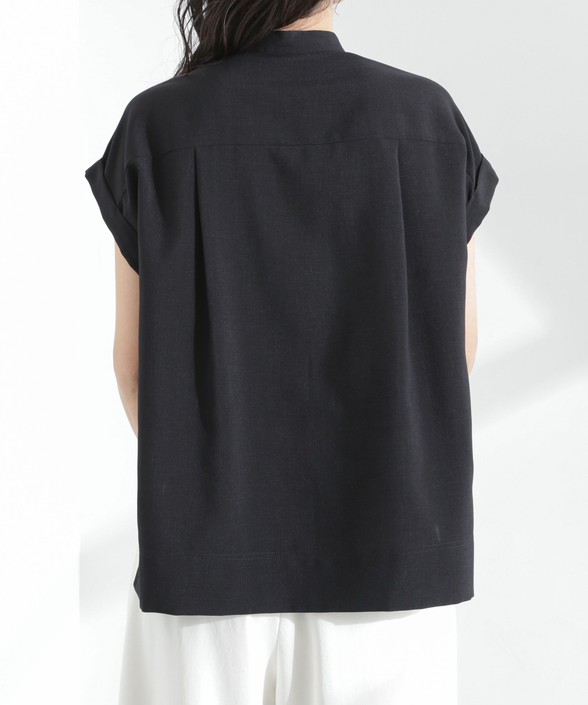 nano･universe「メランジドライ スタンドポケットシャツ(セットアップ可)」|シャツ・ブラウス|