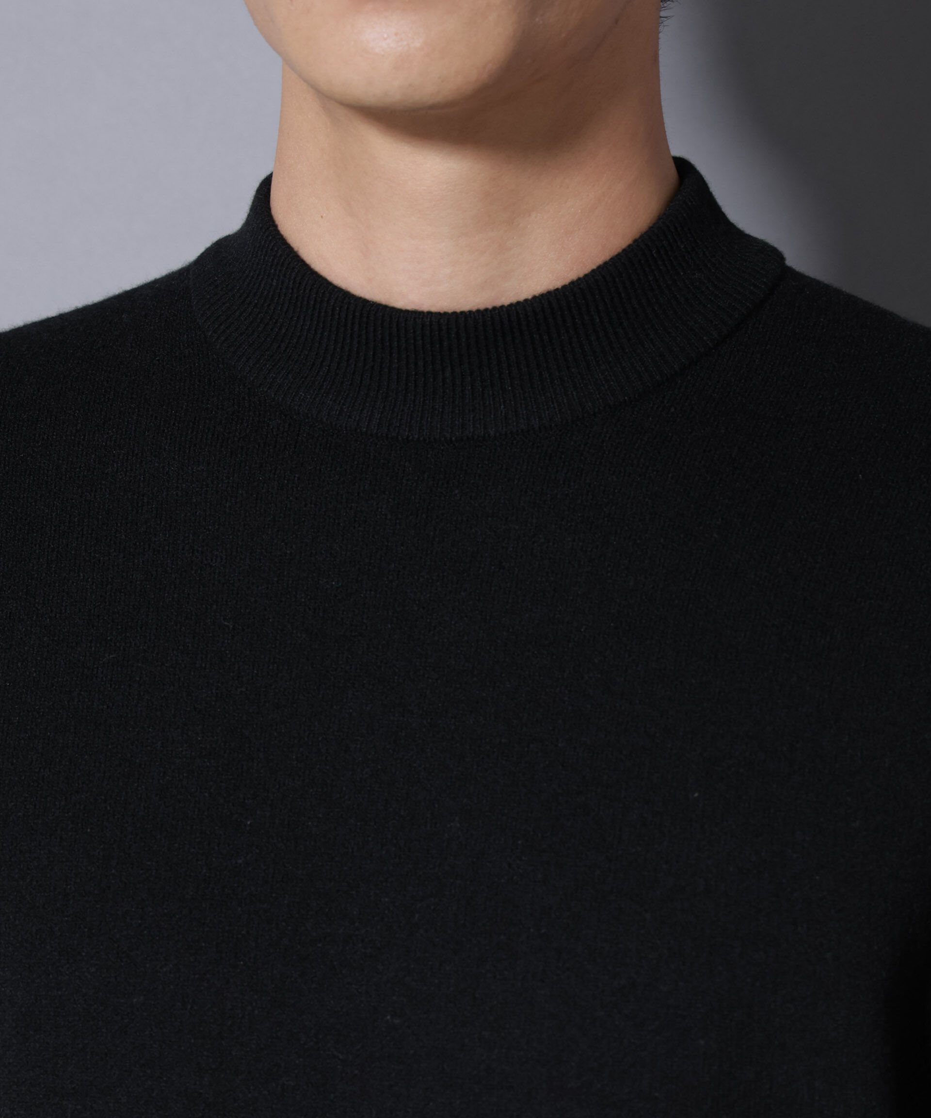 nano･universe「シルク混モックネックニット」|ニット・セーター|