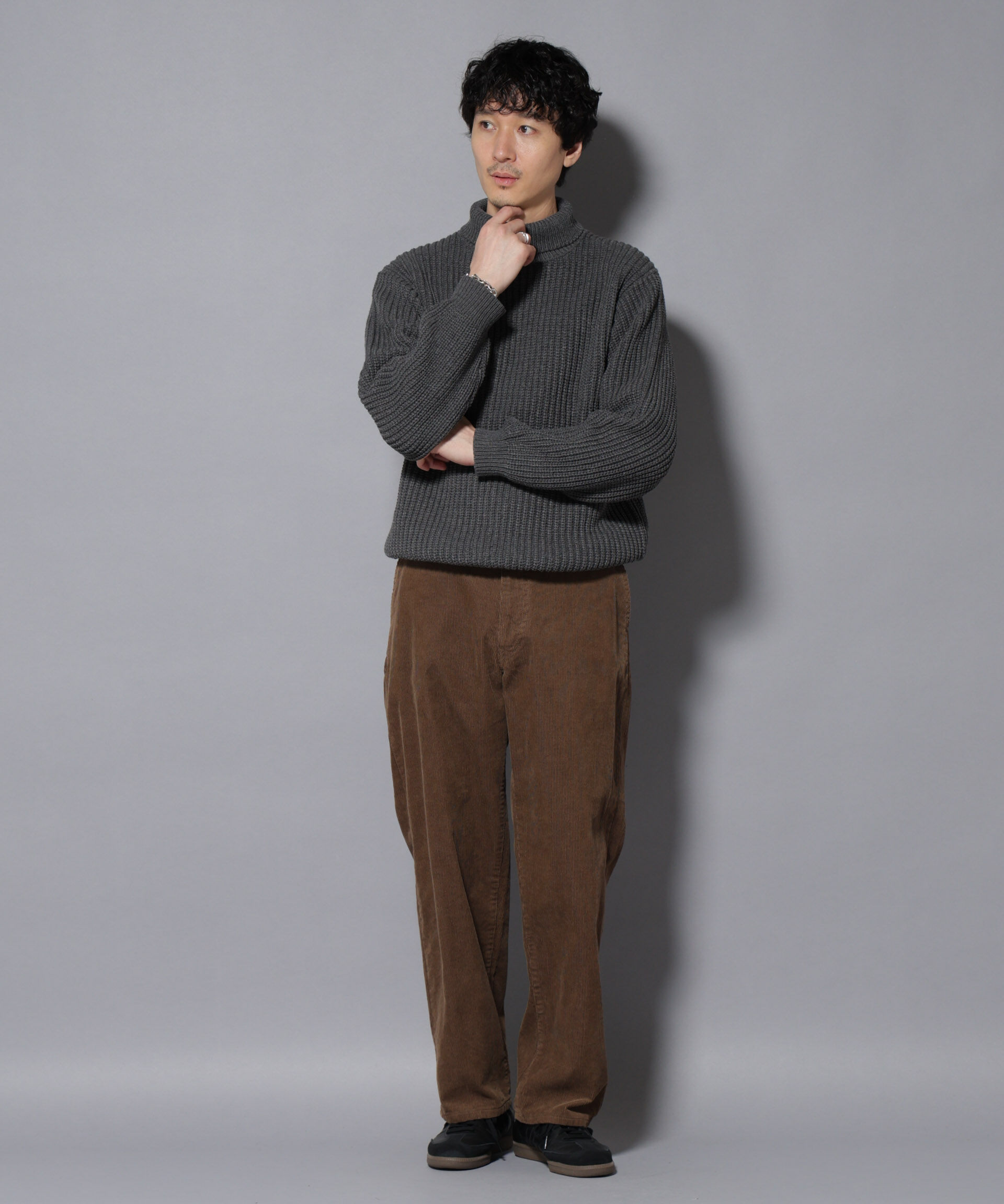 nano･universe「ローゲージタートルニット」|ニット・セーター|