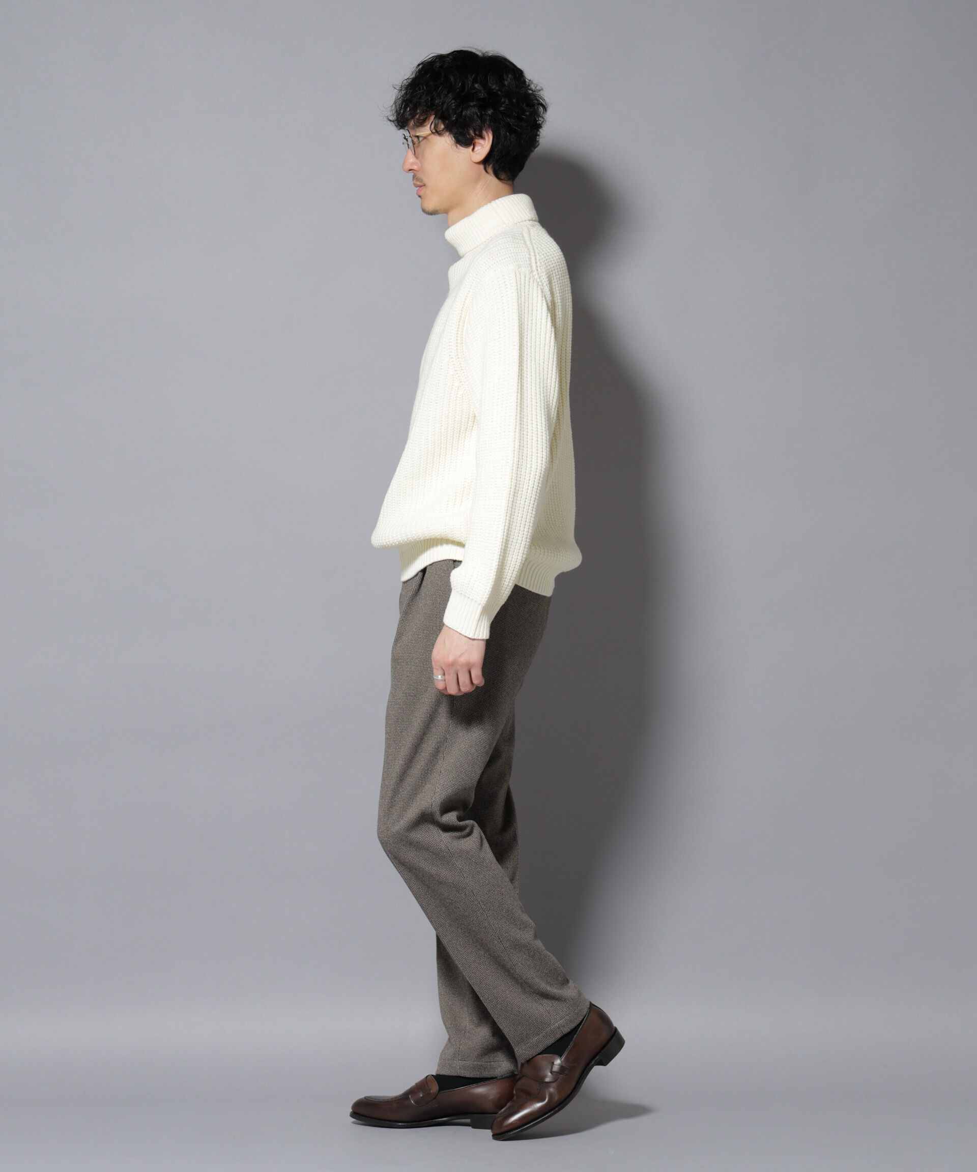 nano･universe「ローゲージタートルニット」|ニット・セーター|