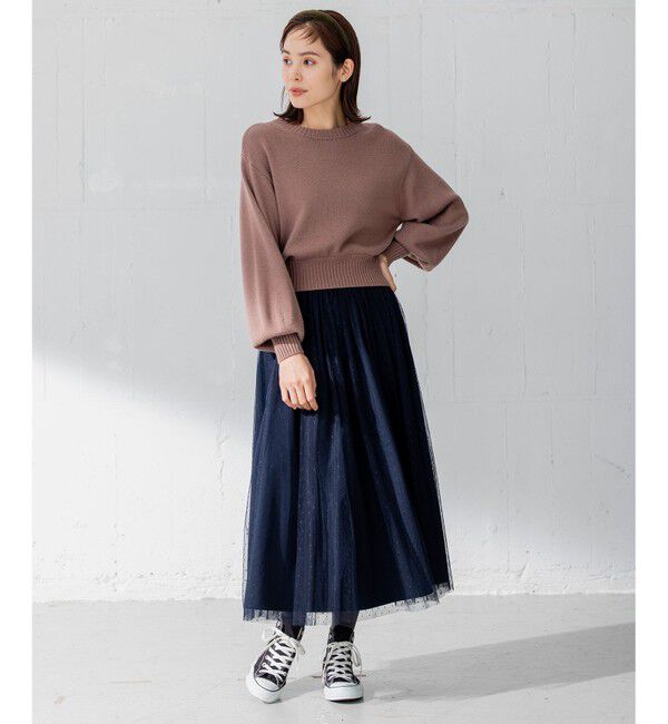 組曲「【人気商品追加分入荷！2WAY】ドットチュールリバーシブル スカート」|スカート|