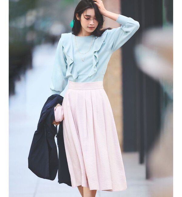 組曲「【洗える】Elenaラッフル ニット」|ニット・セーター|