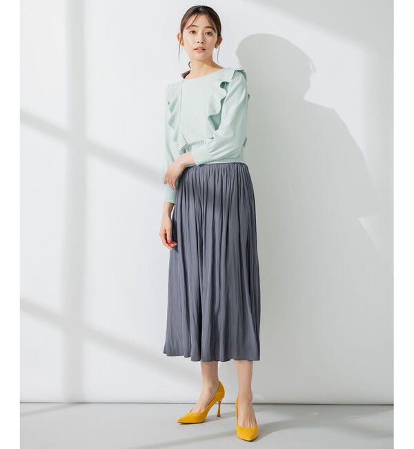 組曲「【洗える】Elenaラッフル ニット」|ニット・セーター|