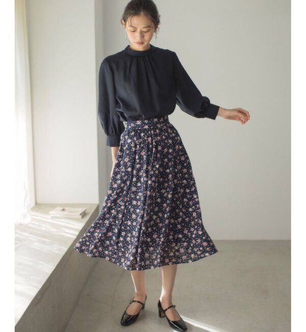 組曲「フラワードットプリント スカート」|スカート|ネイビー系5