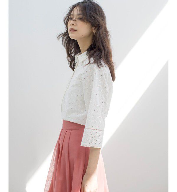 組曲「エンブロイダリーレース襟付 ブラウス」|シャツ・ブラウス|