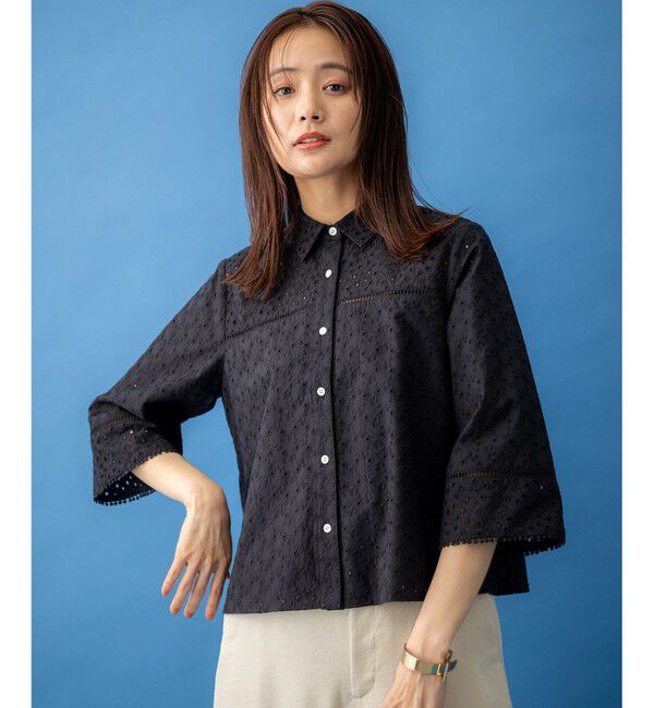 組曲「エンブロイダリーレース襟付 ブラウス」|シャツ・ブラウス|