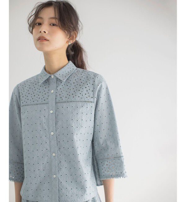 組曲「エンブロイダリーレース襟付 ブラウス」|シャツ・ブラウス|ｽﾓｰｷｰﾐ