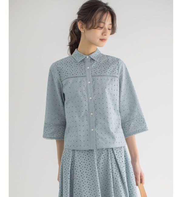 組曲「エンブロイダリーレース襟付 ブラウス」|シャツ・ブラウス|