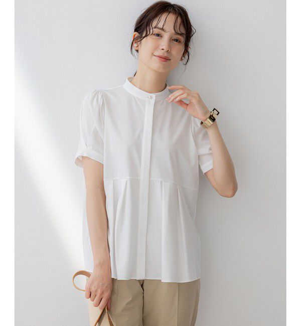 組曲「プレーティング天竺5分袖 カットソー」|Tシャツ・カットソー|アイボリー系