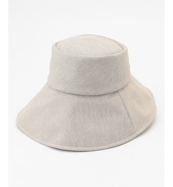自由区「【洗える】フェイクリネンワイドブリム ハット」|キャップ・キャスケット|ｼｬﾝﾌﾞﾚ