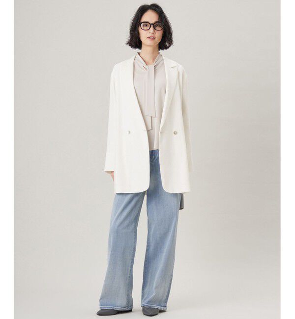 自由区「【洗える】ライトネップツイルジャケット コート」|テーラードジャケット|