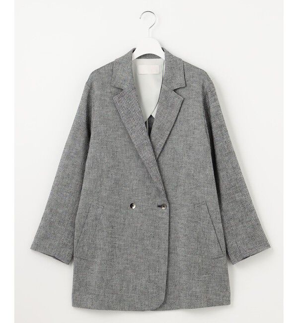 自由区「【洗える】ライトネップツイルジャケット コート」|テーラードジャケット|モノトーン