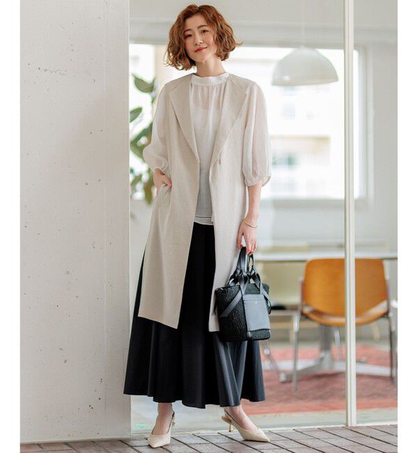 23区「【CLASSY.6月号掲載/洗える】リネンレーヨンストレッチ ジレ」|その他|